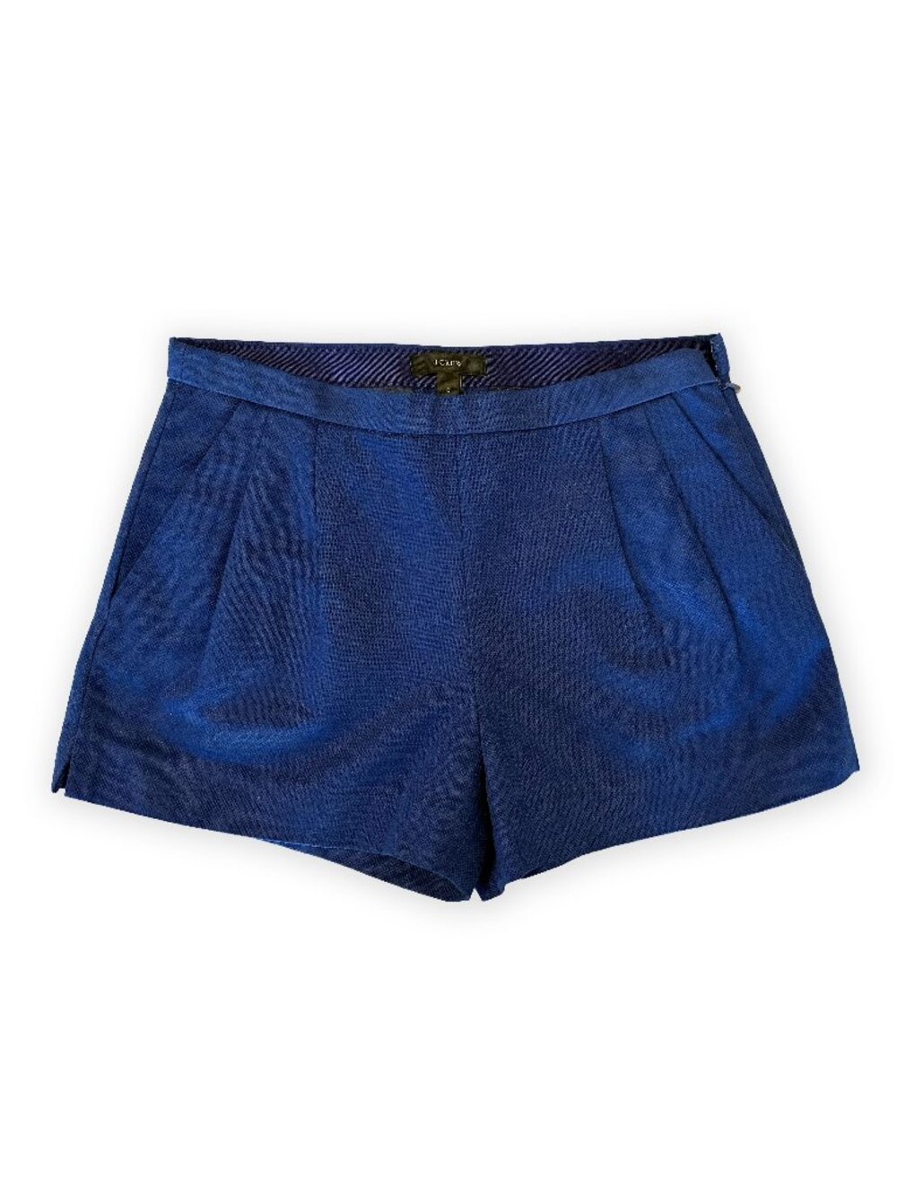 J. Crew Pleated Shorts in Indigo Flame Heavyweight Cotton NWOT